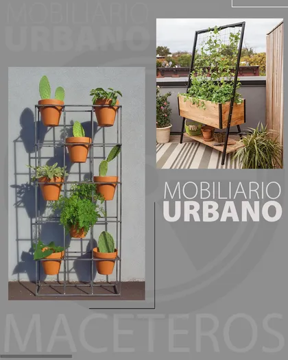 Terraza urbana con jardín vertical y maceteros de madera — proyecto ATÓMICA, por ATÓMICA, en Buenos Aires