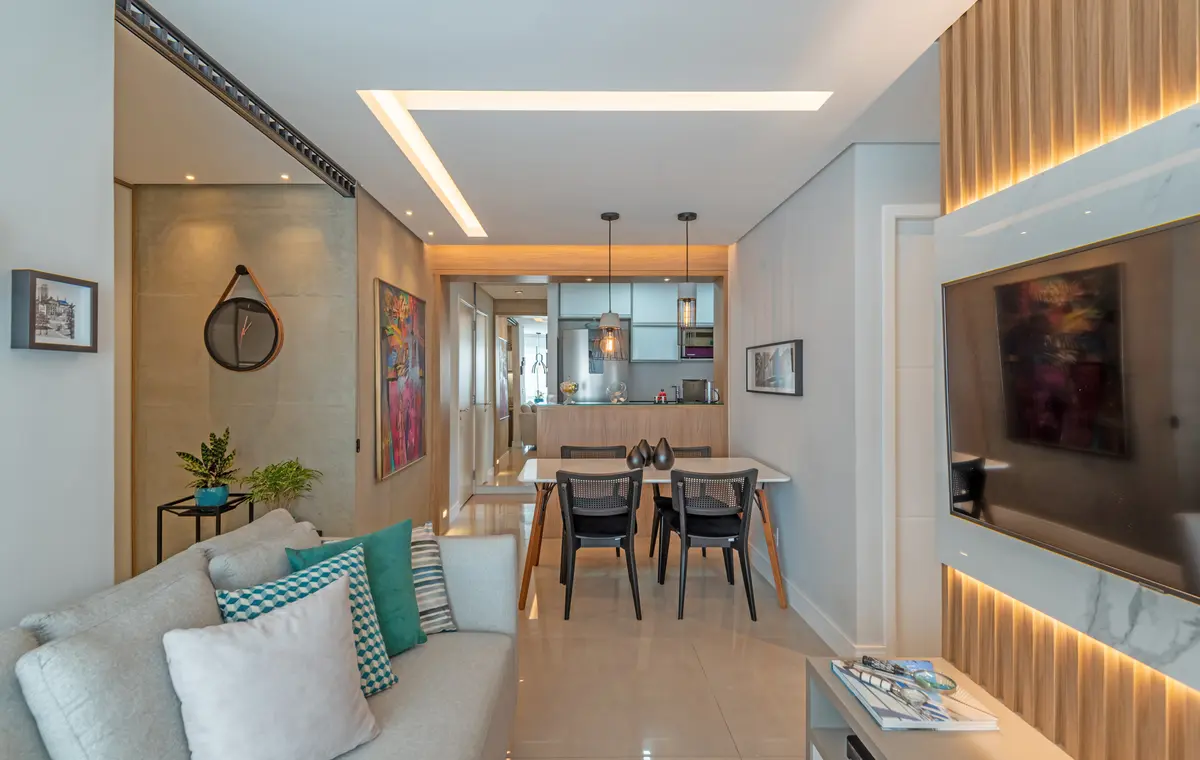 Sala Estilo Escandinavo do Projeto Projeto Destaque Club&Casa por Estúdio 31 Arquitetura + Interiores 