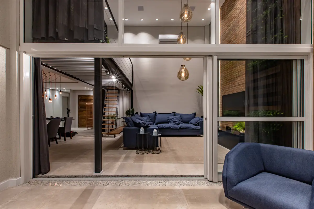 Sala Estilo Industrial do Projeto Duo Morumbi por Pricila Dalzochio