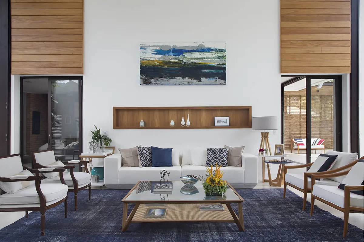 Sala Estilo Industrial com cor predominante Bege do Projeto Casa Jardim Ubá por Amanda Miranda