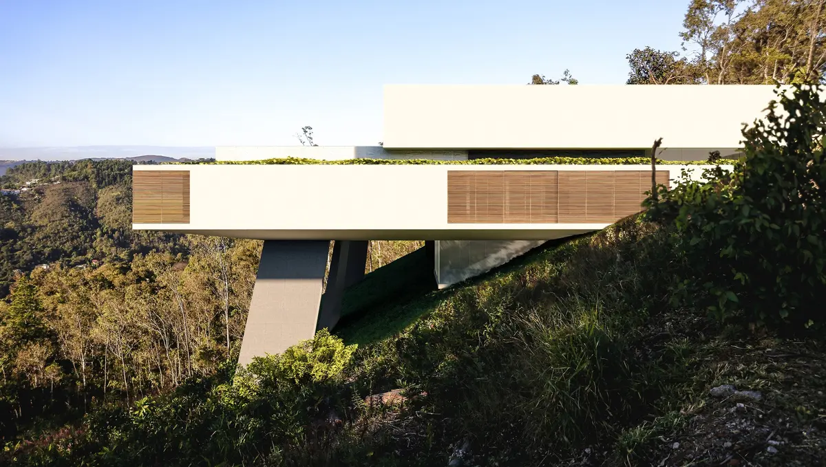 Jardim com cor predominante Preto do Projeto Casa Farol por Tetro Arquitetura